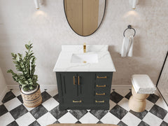 Charlotte 36 in. W x 22 in. D Center Sink Bathroom Vanity - photo 21