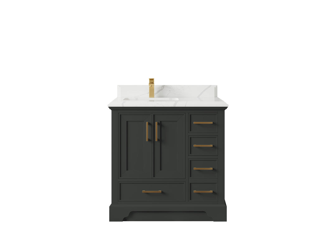 Charlotte 36 in. W x 22 in. D Left Offset Sink Bathroom Vanity