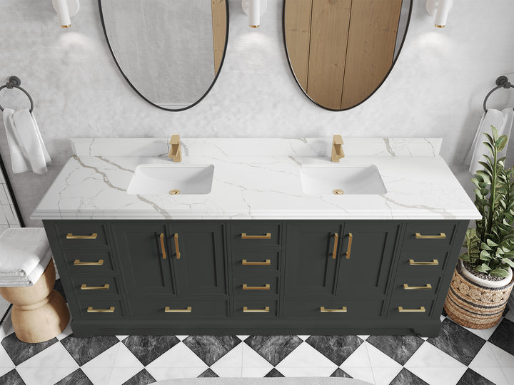 Charlotte 84 in. W x 22 in. D Double Sink Bathroom Vanity - photo 21