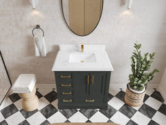Charlotte 36 in. W x 22 in. D Center Sink Bathroom Vanity - photo 23