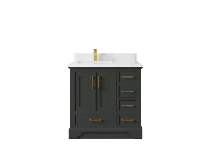 Charlotte 36 in. W x 22 in. D Left Offset Sink Bathroom Vanity - photo 24
