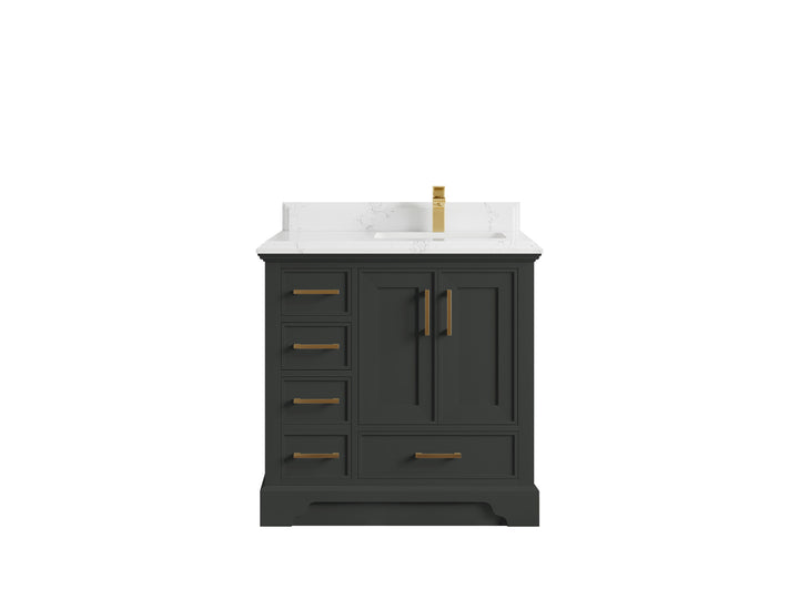 Charlotte 36 in. W x 22 in. D Right Offset Sink Bathroom Vanity - photo 24