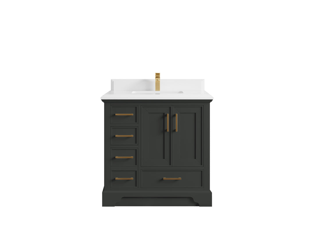 Charlotte 36" W x 22" D Center Sink Vanity for Elegant Bathroom Spaces
