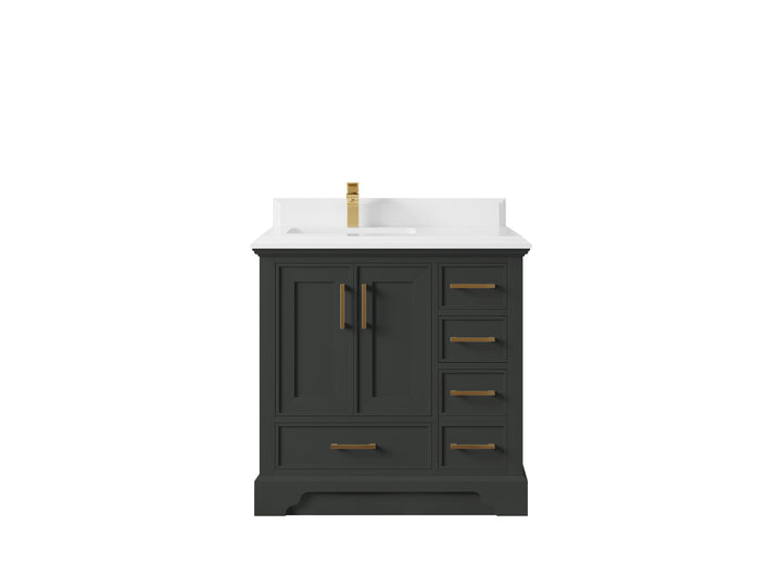 Charlotte 36 in. W x 22 in. D Left Offset Sink Bathroom Vanity - photo 26
