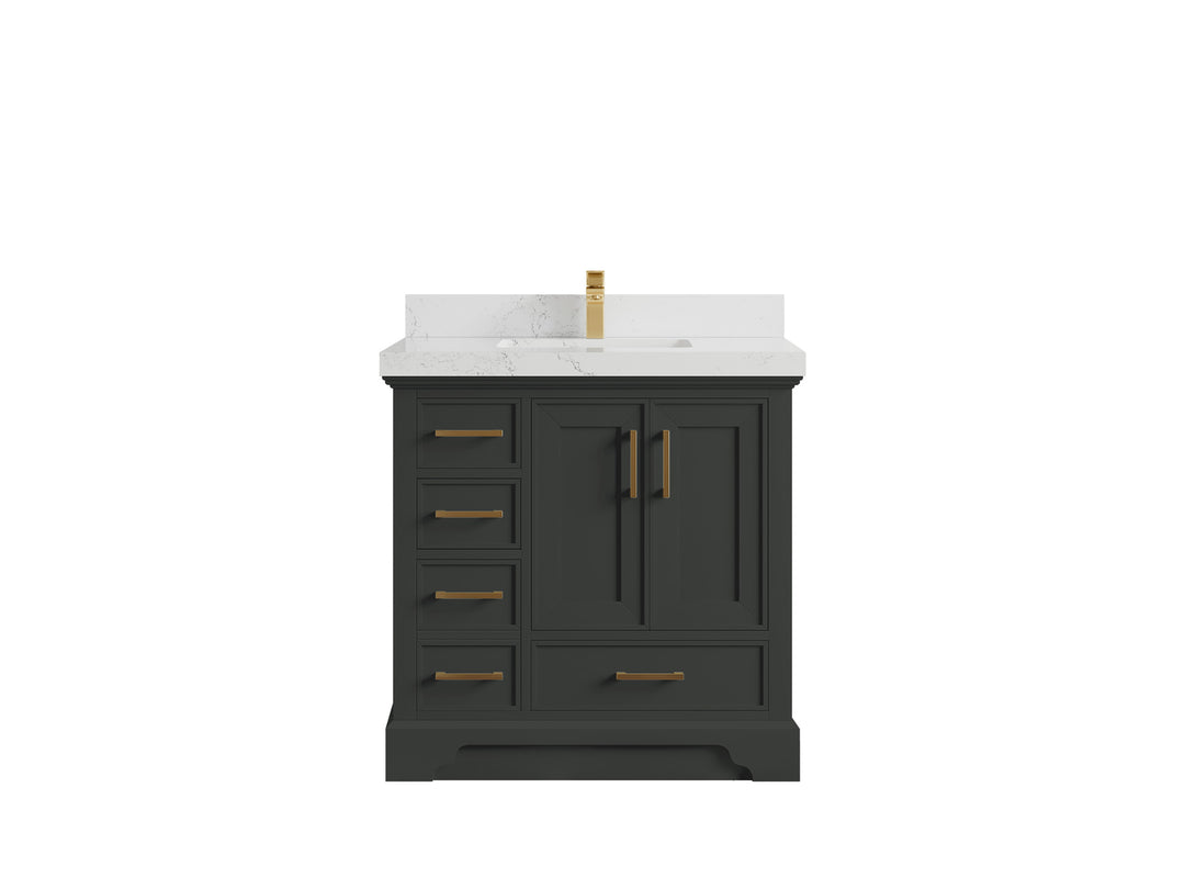 Charlotte 36" W x 22" D Center Sink Vanity for Elegant Bathroom Spaces