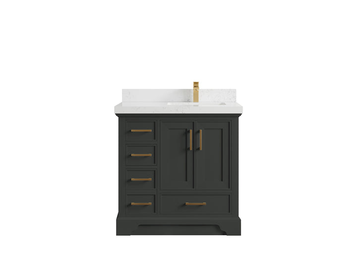 Charlotte 36 in. W x 22 in. D Right Offset Sink Bathroom Vanity - photo 28