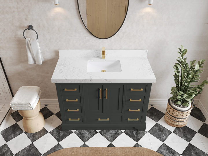 Charlotte 48 in. W x 22 in. D Single Sink Bathroom Vanity - photo 27