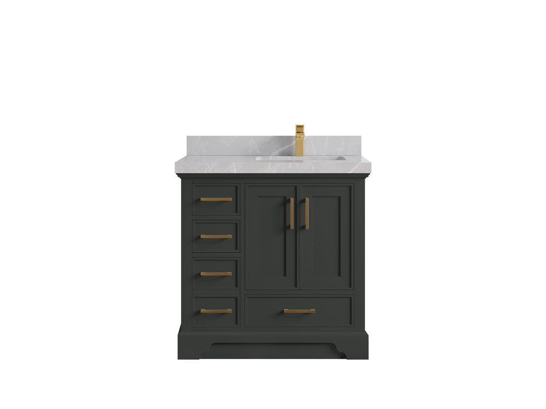 Charlotte 36 in. W x 22 in. D Right Offset Sink Bathroom Vanity