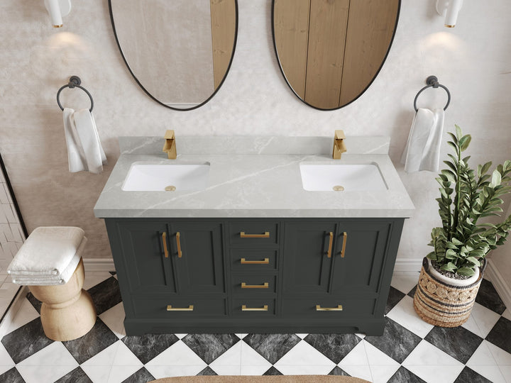 Charlotte 60 in. W x 22 in. D Double Sink Bathroom Vanity - photo 29