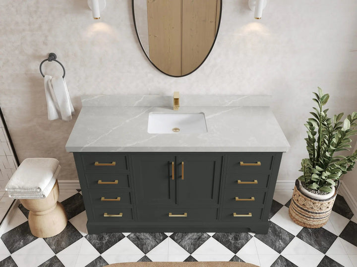 Charlotte 60 in. W x 22 in. D Single Sink Bathroom Vanity - photo 29