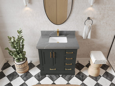 Charlotte 36 in. W x 22 in. D Center Sink Bathroom Vanity