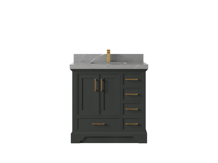Charlotte 36 in. W x 22 in. D Center Sink Bathroom Vanity - photo 32