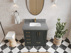 Charlotte 36 in. W x 22 in. D Center Sink Bathroom Vanity - photo 31