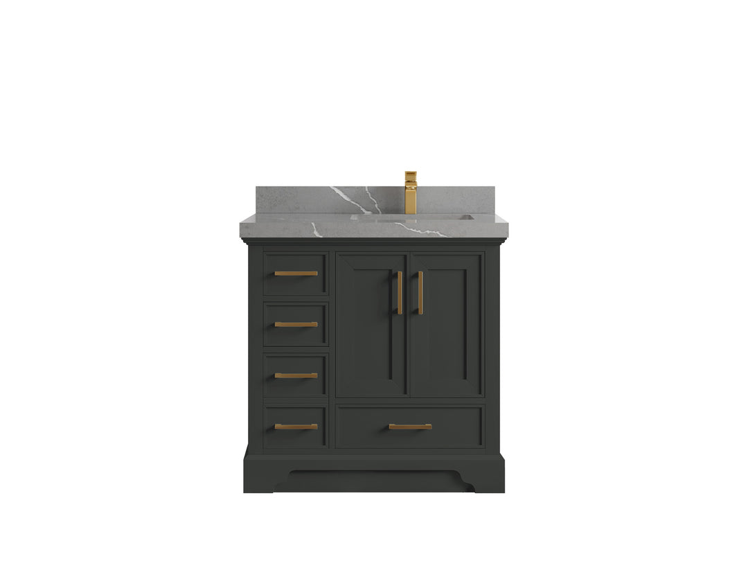 Charlotte 36 in. W x 22 in. D Right Offset Sink Bathroom Vanity