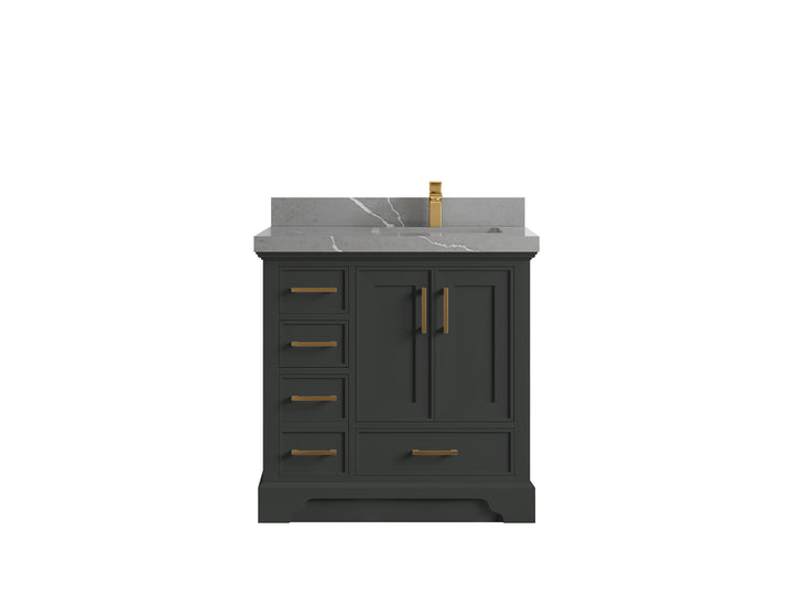 Charlotte 36 in. W x 22 in. D Right Offset Sink Bathroom Vanity - photo 32