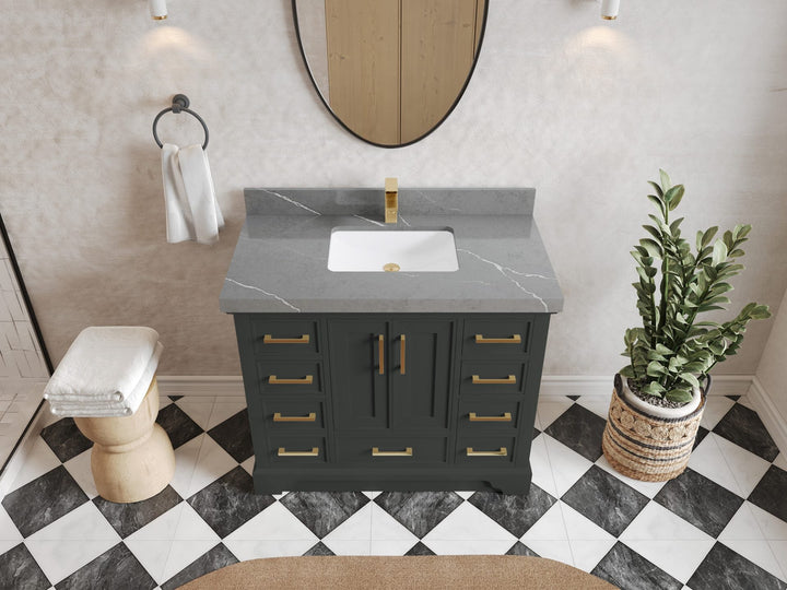 Charlotte 42 in. W x 22 in. D Single Sink Bathroom Vanity - photo 31