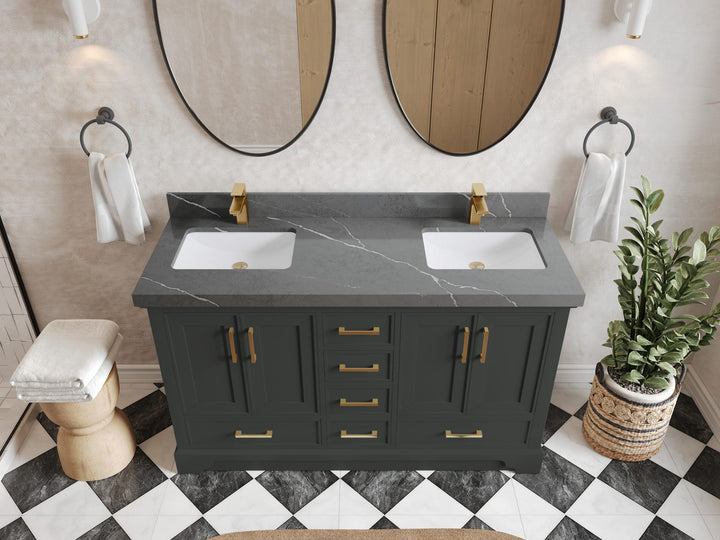 Charlotte 60 in. W x 22 in. D Double Sink Bathroom Vanity - photo 31