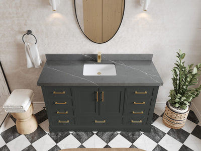 Charlotte 60 in. W x 22 in. D Single Sink Bathroom Vanity