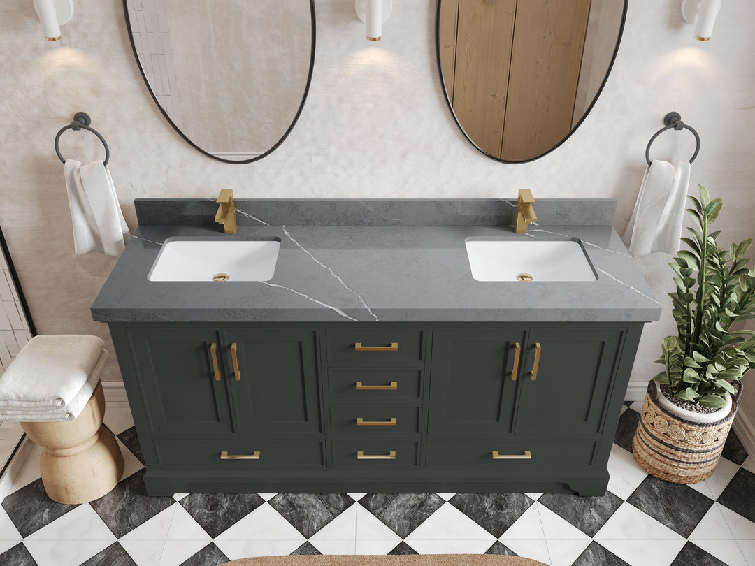 Charlotte 72 in. W x 22 in. D Double Sink Bathroom Vanity