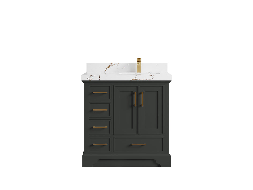 Charlotte 36 in. W x 22 in. D Right Offset Sink Bathroom Vanity