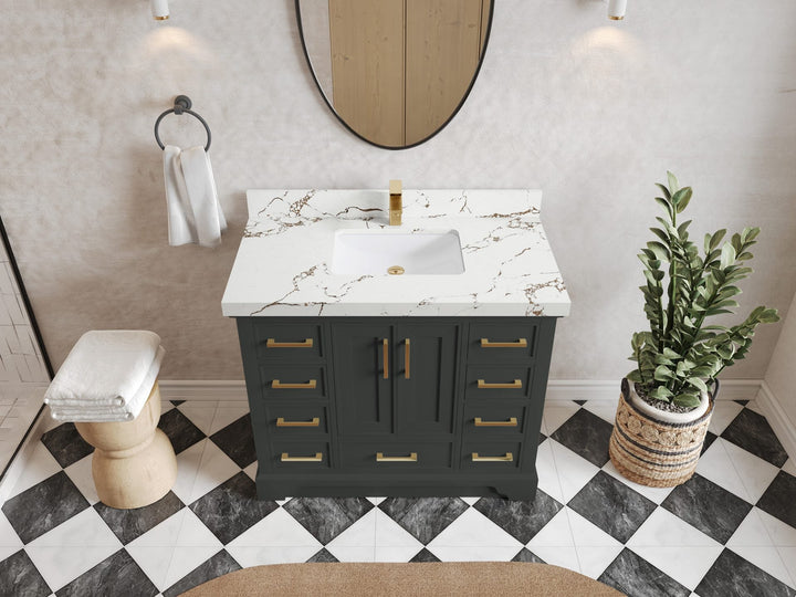 Charlotte 42 in. W x 22 in. D Single Sink Bathroom Vanity - photo 33