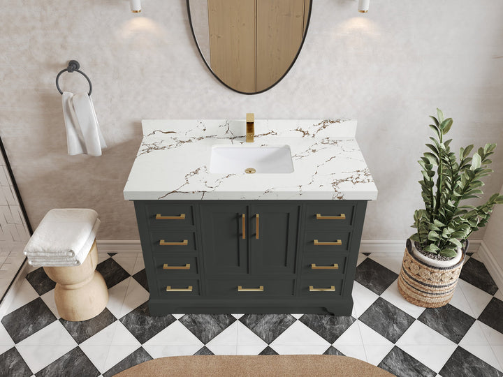 Charlotte 48 in. W x 22 in. D Single Sink Bathroom Vanity - photo 33