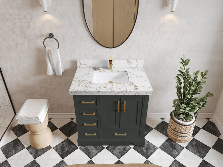Charlotte 36" W x 22" D Center Sink Vanity for Elegant Bathroom Spaces - photo 35