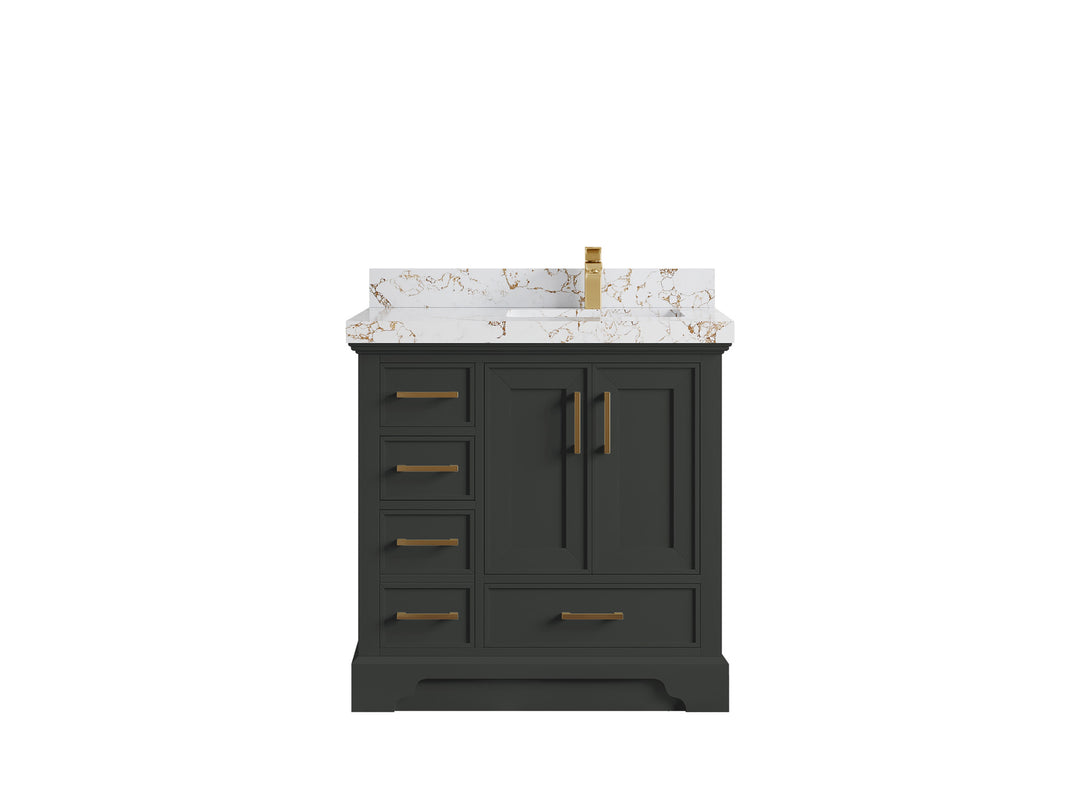 Charlotte 36 in. W x 22 in. D Right Offset Sink Bathroom Vanity