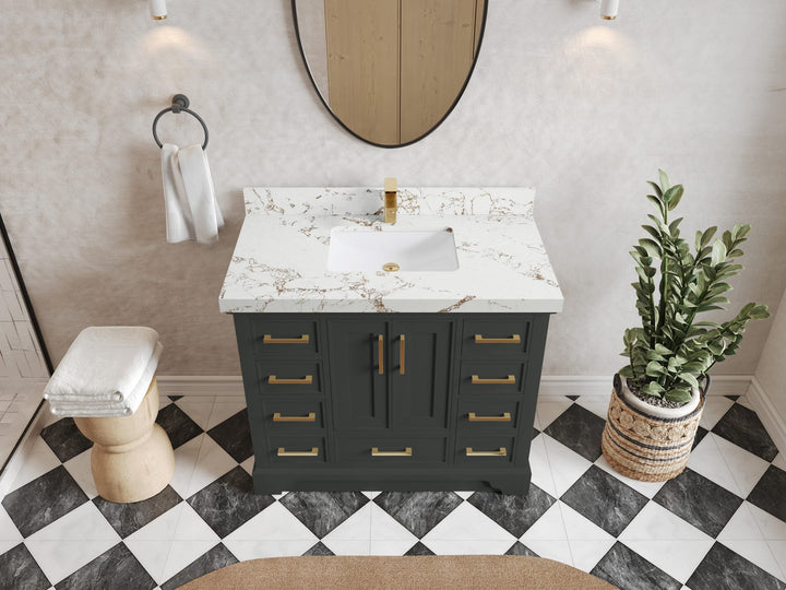 Charlotte 42 in. W x 22 in. D Single Sink Bathroom Vanity - photo 35
