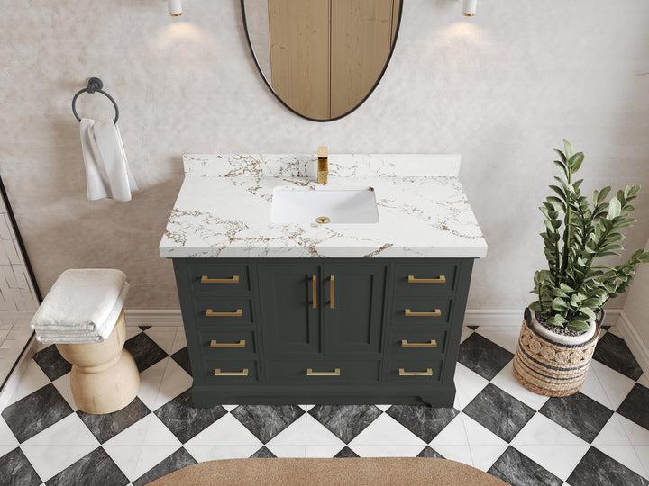 Charlotte 48 in. W x 22 in. D Single Sink Bathroom Vanity - photo 35