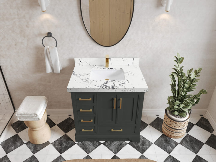 Charlotte 36" W x 22" D Center Sink Vanity for Elegant Bathroom Spaces - photo 37