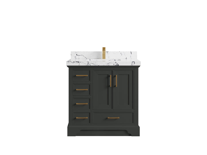 Charlotte 36" W x 22" D Center Sink Vanity for Elegant Bathroom Spaces - photo 38