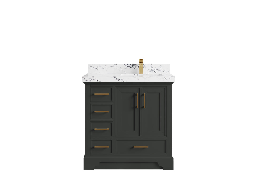 Charlotte 36 in. W x 22 in. D Right Offset Sink Bathroom Vanity