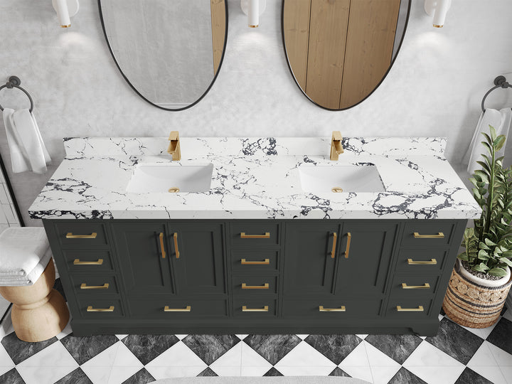 Charlotte 84 in. W x 22 in. D Double Sink Bathroom Vanity - photo 37