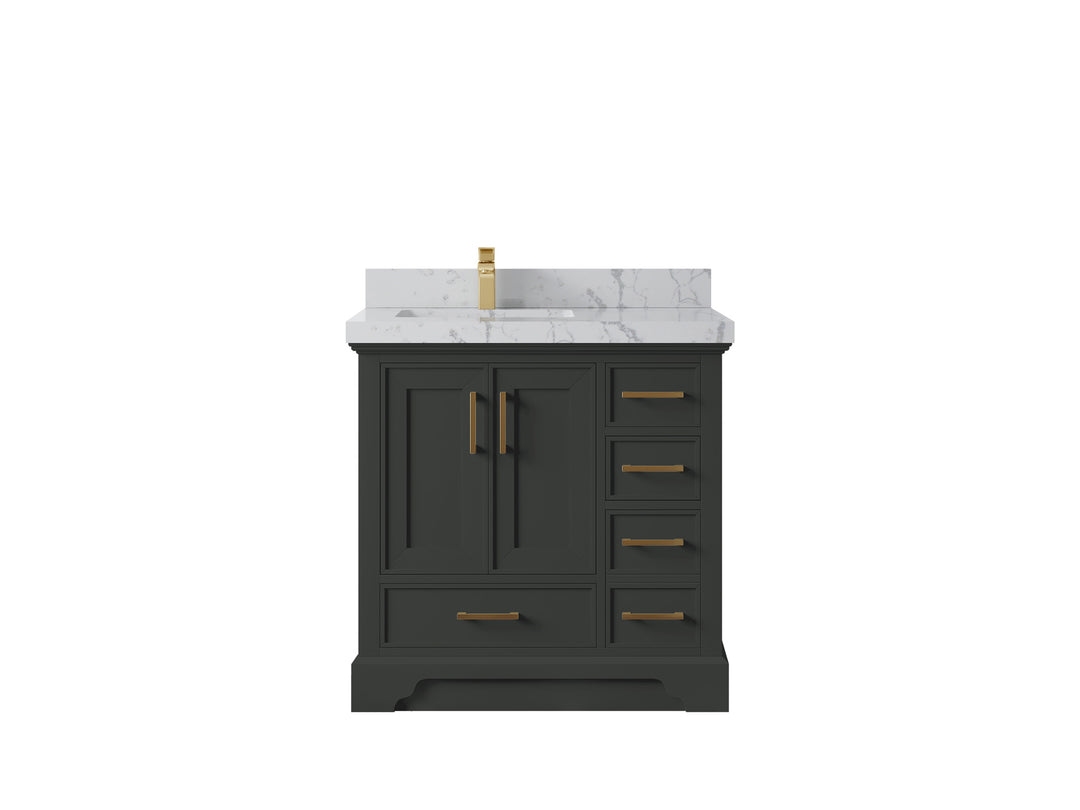 Charlotte 36 in. W x 22 in. D Left Offset Sink Bathroom Vanity