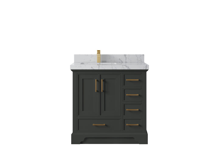 Charlotte 36 in. W x 22 in. D Left Offset Sink Bathroom Vanity - photo 40