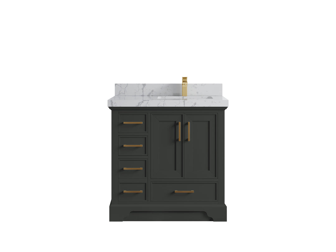 Charlotte 36 in. W x 22 in. D Right Offset Sink Bathroom Vanity