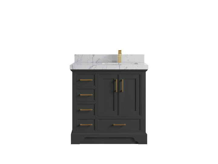 Charlotte 36 in. W x 22 in. D Right Offset Sink Bathroom Vanity - photo 40