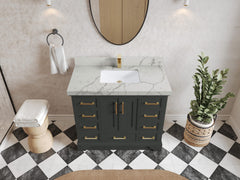 Charlotte 42 in. W x 22 in. D Single Sink Bathroom Vanity - photo 39