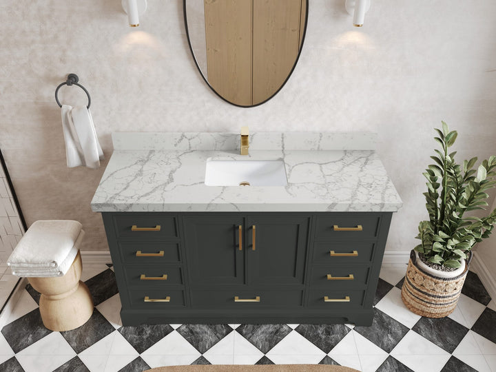 Charlotte 60 in. W x 22 in. D Single Sink Bathroom Vanity - photo 39