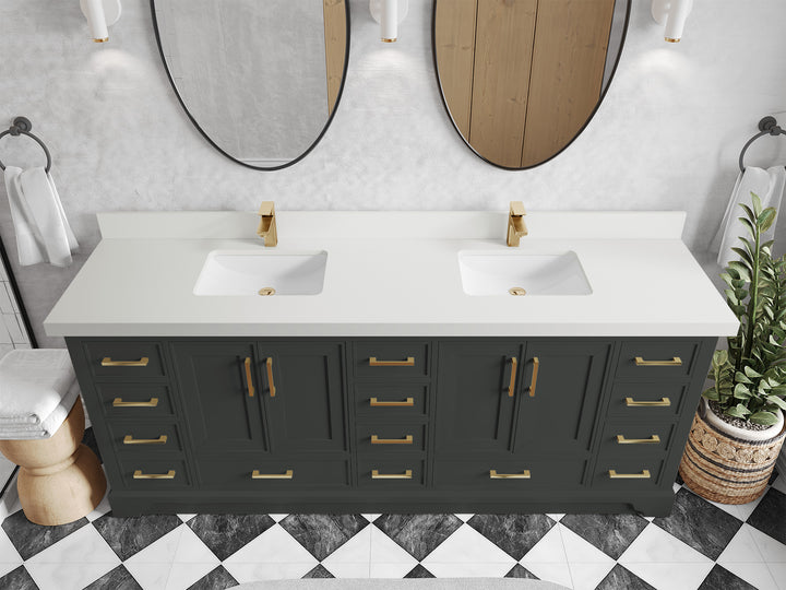 Charlotte 84 in. W x 22 in. D Double Sink Bathroom Vanity - photo 41