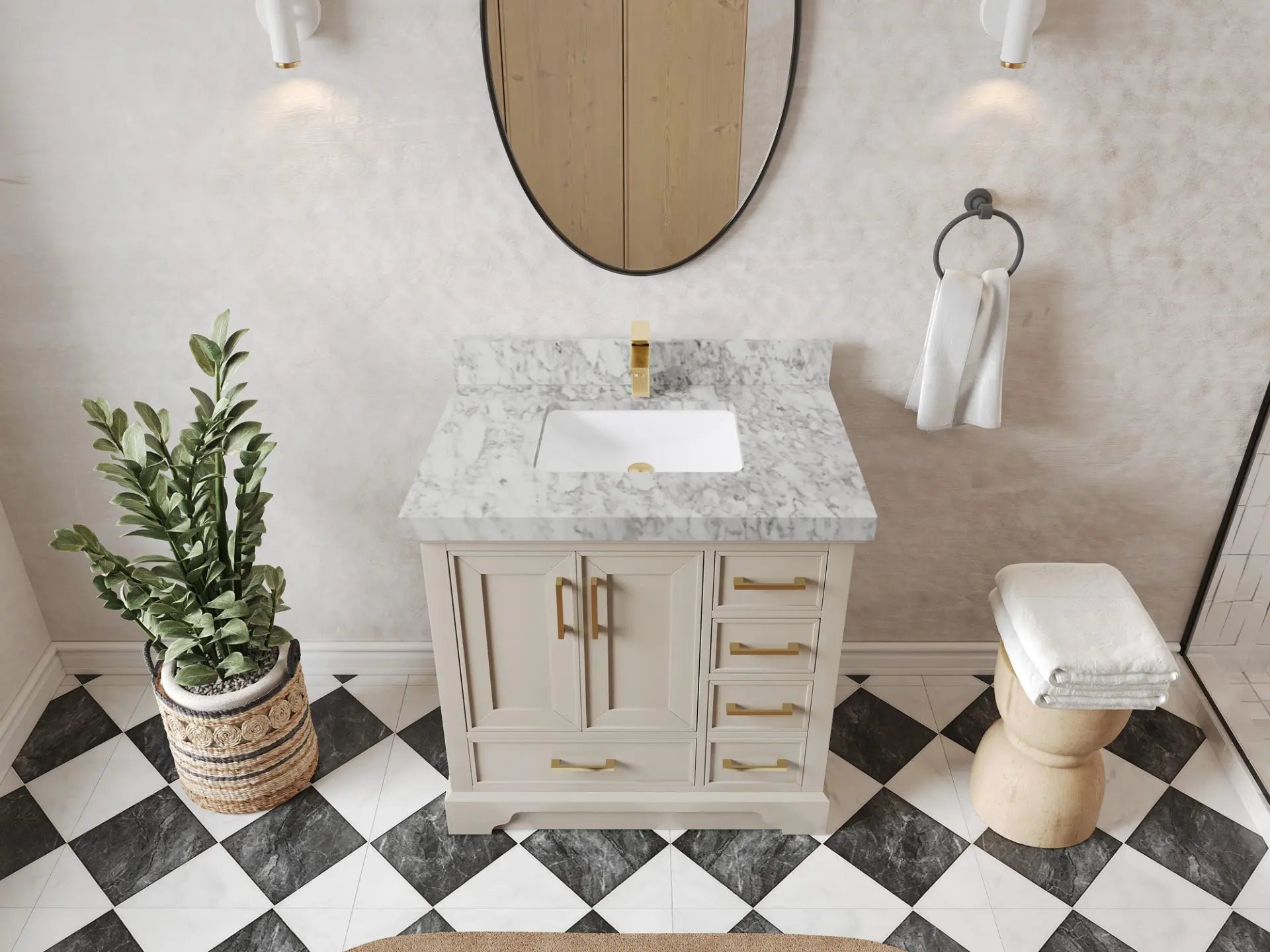 Charlotte 36 in. W x 22 in. D Center Sink Bathroom Vanity