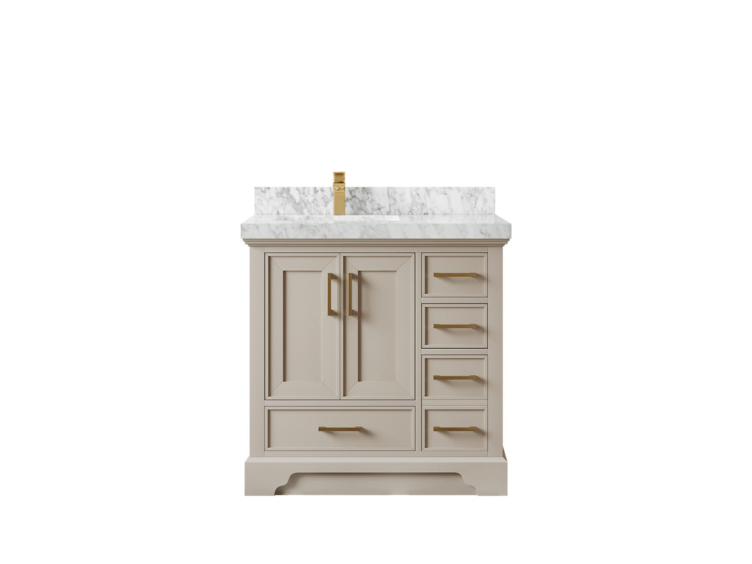 Charlotte 36 in. W x 22 in. D Left Offset Sink Bathroom Vanity