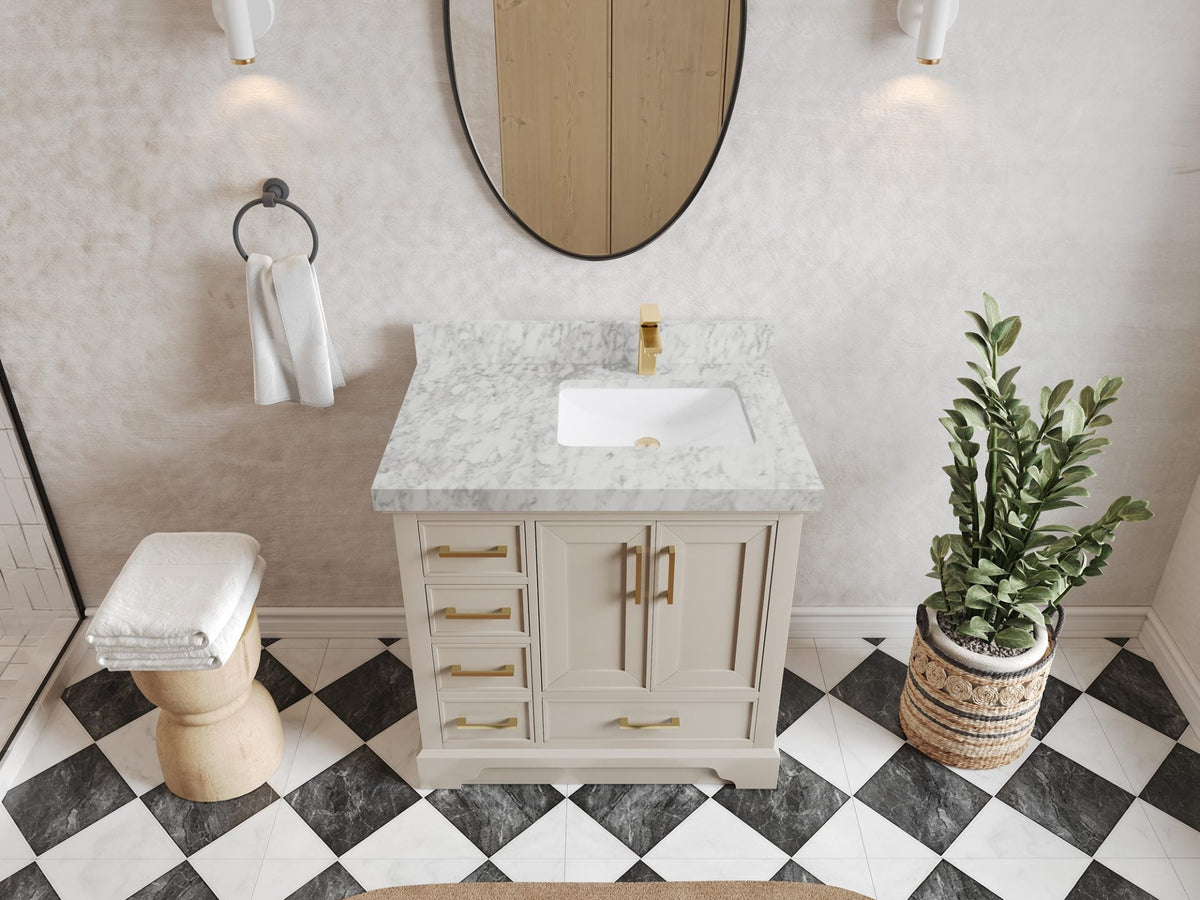 Charlotte 36 in. W x 22 in. D Right Offset Sink Bathroom Vanity