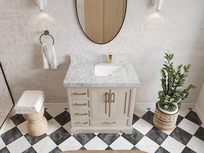 Charlotte 36 in. W x 22 in. D Right Offset Sink Bathroom Vanity