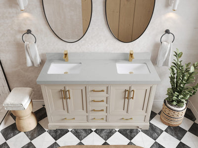 Charlotte 60 in. W x 22 in. D Double Sink Bathroom Vanity