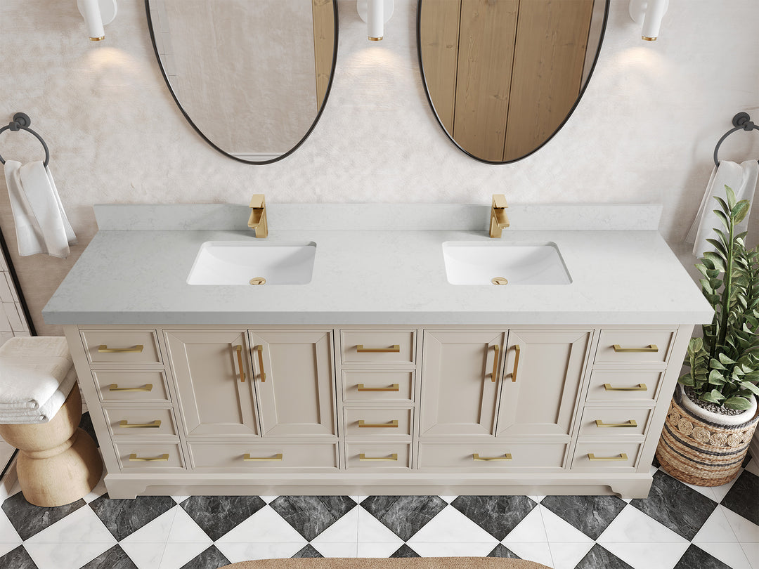 Charlotte 84 in. W x 22 in. D Double Sink Bathroom Vanity