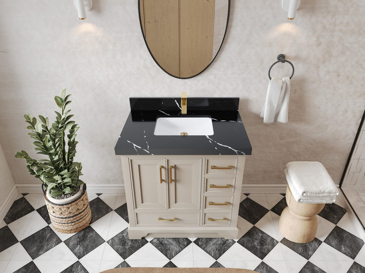Charlotte 36 in. W x 22 in. D Center Sink Bathroom Vanity - photo 7