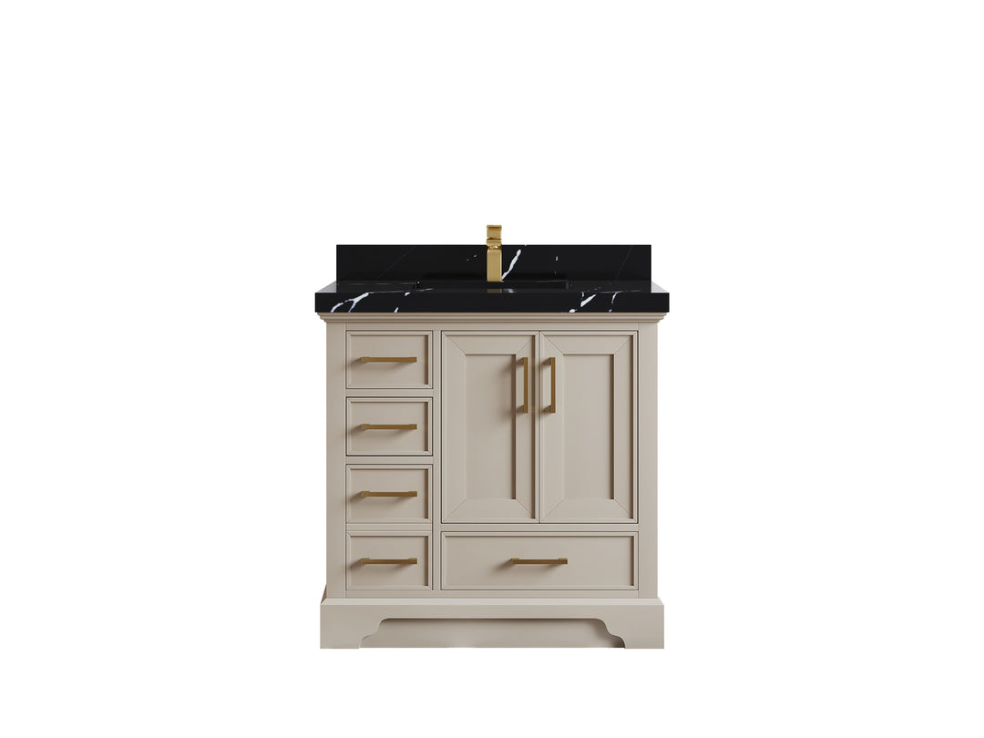 Charlotte 36" W x 22" D Center Sink Vanity for Elegant Bathroom Spaces