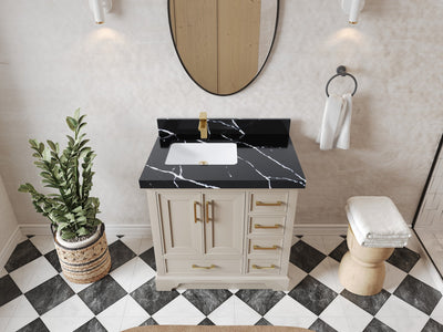Charlotte 36 in. W x 22 in. D Left Offset Sink Bathroom Vanity